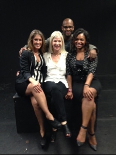 "Leaving Amelia" playwright and cast members L-R: Caroline Palmour as Amelia, Carol White, Playwright, Steven Strickland as Mason, Eboney Rouse as Ginger